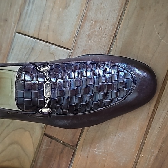 Vintage Bally men's basket weave leather loafers size 10 - Picture 8 of 9